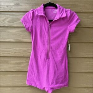 Toast Swim Hot Short Ribbed Romper Size Small